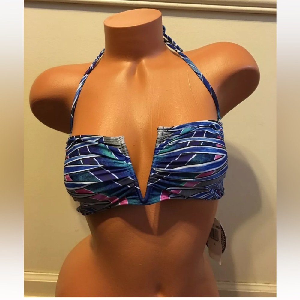 NWT Mara Hoffman V-Wire Bandeau Bikini Top Size Large